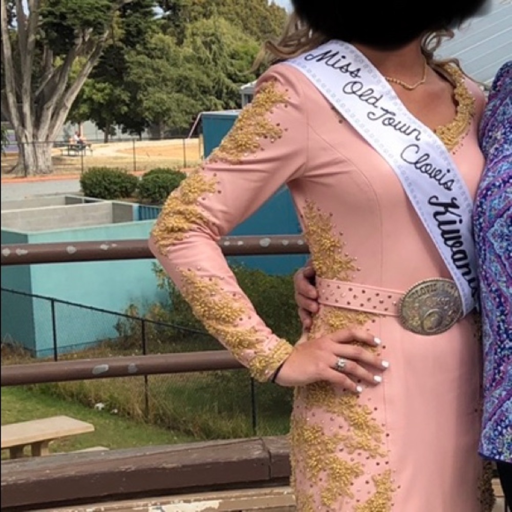 Custom rodeo queen dress only worn for about an hour . Perfect condition